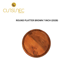 ROUND PLATTER BROWN 7" INCH
