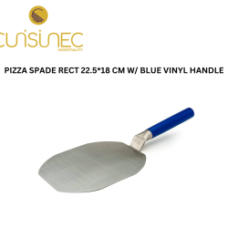 PIZZA SPADE RECT 22.5*18 CM W/ BLUE VINYL HANDLE