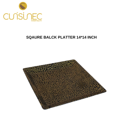 SQAURE BALCK PLATTER 14*14 INCH
