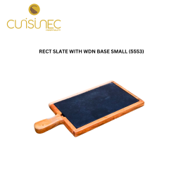 RECTANGLE SLATE WITH WDN BASE 5*8"INCH- SMALL