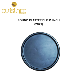 ROUND PLATTER BLK 11" INCH