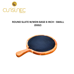 ROUND SLATE WITH WDN BASE 6" INCH - SMALL