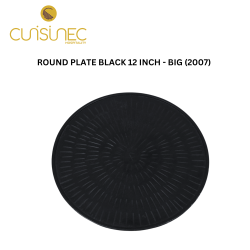 ROUND PLATE BLACK 12"INCH - BIG
