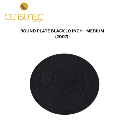 ROUND PLATE BLK 10 INCH- MEDIUM