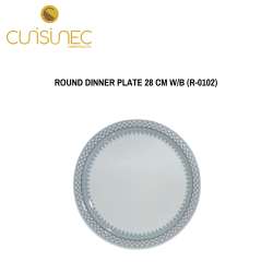 ROUND DINNER PLATE 28 CM W/B