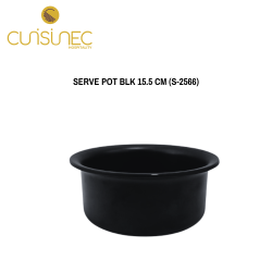 SERVE POT BLACK 15.5 CM