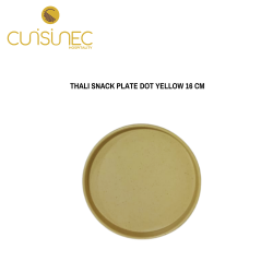 THALI SNACK PLATE DOT YELLOW 16 CM