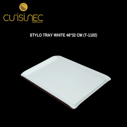 STYLO LARGE TRAY WH 46*32 CM
