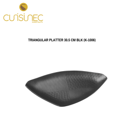 TRIANGULAR PLATTER 30.5 CM BLK