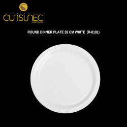 ROUND DINNER PLATE 28 CM WHITE