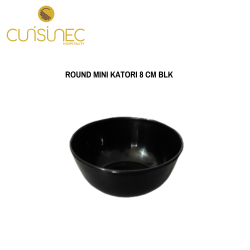 ROUND MINI KATORI 8 CM BLACK