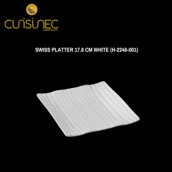 SWISS PLATTER 17.8 CM WHITE