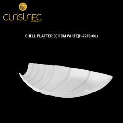 SHELL PLATTER 30.5 CM WHITE