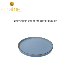 VERTICLE PLATE 21 CM SPECKLES BLUE
