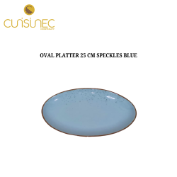 OVAL PLATTER 25 CM SPECKLES BLUE VAN