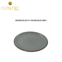 DINNER PLATE 27 CM SPECKLES GREY