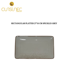 RECTANGULAR PLATTER 27*16 CM SPECKLES GREY