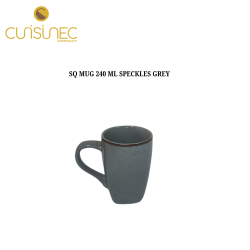SQUARE MUG 240 ML SPECKLES GREY
