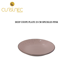 DEEP COUPE PLATE 23 CM SPECKLES PINK