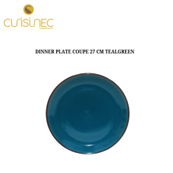 DINNER PLATE COUPE 27 CM TEALGREEN