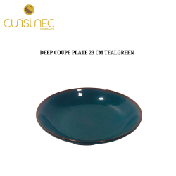 DEEP COUPE PLATE 23 CM TEALGREEN