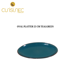 OVAL PLATTER 25 CM TEALGREEN