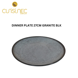 DINNER PLATE 27 CM GRANITE BLACK