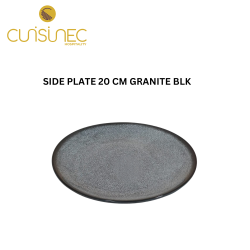 SIDE PLATE 20 CM GRANITE BLACK