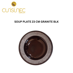 SOUP PLATE 23 CM GRANITE BLACK