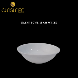 NAPPY BOWL 18 CM WHITE