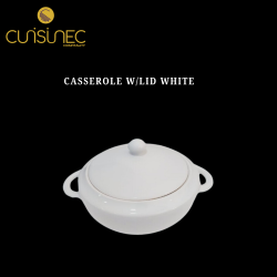CASSEROLE W/LID WHITE