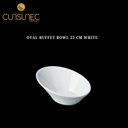 OVAL BUFFET BOWL 23 CM WHITE