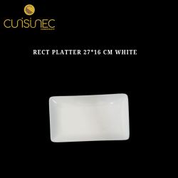 RECT PLATTER 27*16 CM WHITE