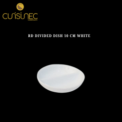RD DIVIDED DISH 10 CM WHITE