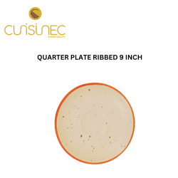 QUARTER PLATE RIBBED 9 INCH