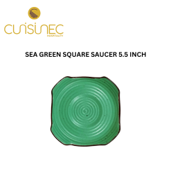 SEA GREEN SQUARE SAUCER 5.5 INCH