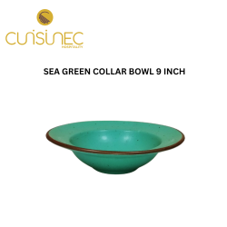 SEA GREEN COLLAR BOWL 9 INCH