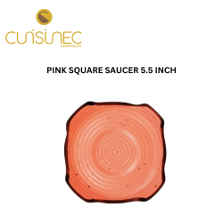 PINK SQUARE SAUCER 5.5 INCH