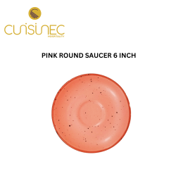PINK ROUND SAUCER 6 INCH