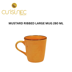 MUSTARD RIBBED LARGE MUG 280 ML