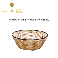ROUND CANE BASKET 8 INCH (959)