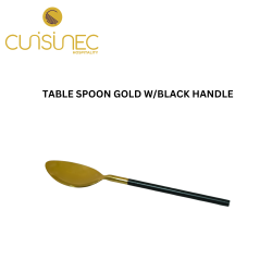 TABLE SPOON GOLD W/BLACK HANDLE