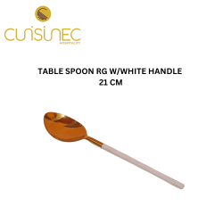 TABLE SPOON RG W/WHITE HANDLE 21 CM