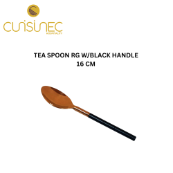 TEA SPOON RG W/BLACK HANDLE 16 CM