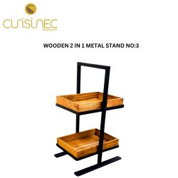 WOODEN 2 IN 1 METAL STAND NO:3