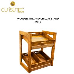 WOODEN 3 IN 1 FRENCH LOAF STAND NO : 5