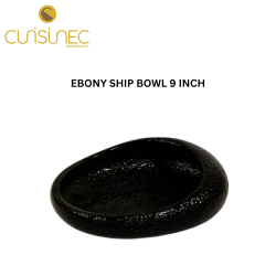 EBONY SHIP BOWL 9 INCH