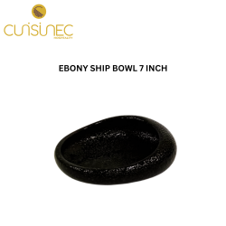 EBONY SHIP BOWL 7 INCH