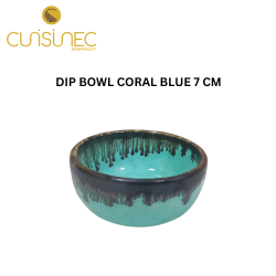 DIP BOWL CORAL BLUE 7 CM