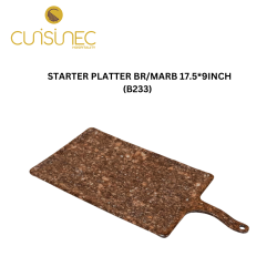 B233 STARTER PLATTER BR/MARB 17.5*9 INCH